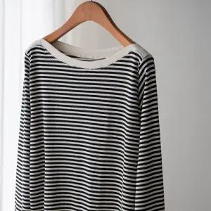 (안나앤플러스) 엘리 보트넥 스트라이프 티셔츠[티셔츠DYK73] 빅사이즈