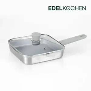 에델코첸 멀티팬 프라이팬 사각 스텐 뚜껑 인덕션23cm