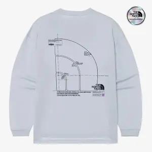 [노스페이스] [노스페이스 공식] NT7TR03L 화이트라벨 돔 로고 긴팔 라운드티_LIGHT BLUE