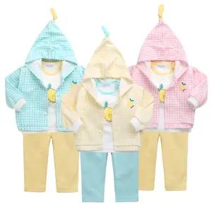 [그린베베] 영유아 봄가을용 레모니 후드점퍼 3종/아기옷/간절기외출복/아기점퍼/바람막이/상하복세트/KC인증/국내생산