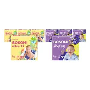 NEW 보솜이 팬티기저귀 특대형 액션핏 26입, 4개 + 메가드라이 26입, 4개