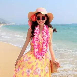 하와이 조화 꽃 목걸이 3color/웰컴플라워 하와이안