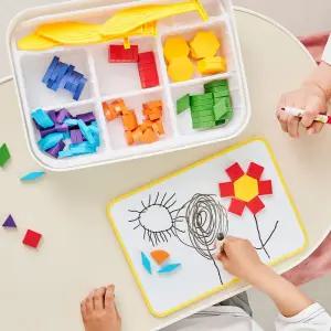 아띠래빗 자석 칠교놀이 탱그램 워크지 놀이판2P + 퍼즐 128pcs 234540