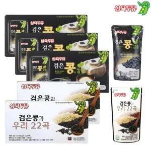 삼육두유 검은콩과 칼슘 60팩 &검은콩 우리22곡 두유 40팩 190ml 파우치 총 100팩