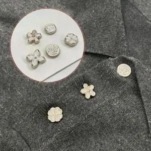 매너브로치 자석 단추 5종 믹스 화이트 브로치 매너-WFGTG6N