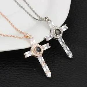 세계 100개 언어 신비 ILOVEYOU 신기한 십자가목걸이-W653AD4