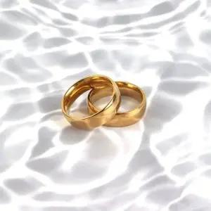 써지컬스틸 티타늄반지 금색커플반지-WFGU68X