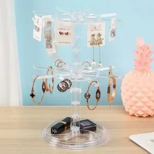 귀걸이정리대 액세서리거치대 2단 투명 후크-WFHJGEU