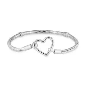 [판도라] 599539C00 모멘츠 하트 클로저 스네이크 체인 팔찌