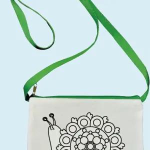 두두엠 컬러링 크로스백 물감세트 -만다라달팽이/초등/학생/학교/미술/학습용/교육용/가방/만들기/DIY/색칠