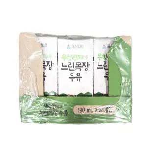 파스퇴르 무항생제 느린목장 우유 190ml x 24입 e
