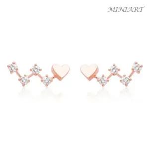 [미니아트] 14K Gold-pin 귀걸이 로즈골드 일자핀 MS132
