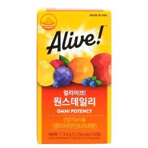 얼라이브 원스데일리 멀티비타민 미네랄 1734mg 100정 1개