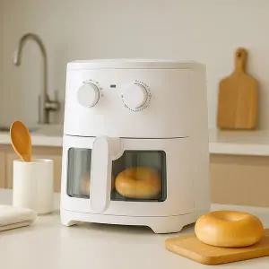 [대웅모닝컴]대웅 4L 에어프라이어 듀얼다이얼 열풍순환 저소음 DWAF-SJ04LW