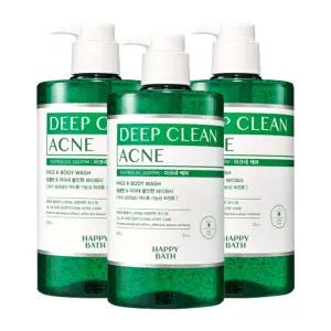 해피바스 딥클린 티트리 아크네케어 바디워시 900g 3개