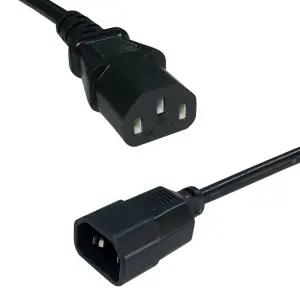 KC인증 캡코드 PC 파워코드 연장선 2M AC 220v 컴퓨터 산업용 장비 아답터 전원코드 길이 연장케이블 일자