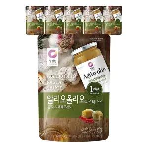 청정원 싱글파우치 알리오올리오소스, 100g, 6개