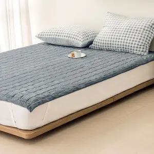 극세사 패드 논슬립 사계절 매트리스 누빔 패드 밴딩 침대 4면 기능성 환절기 간절기 커버 침실 고정