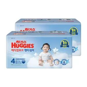 하기스 25년형 매직컴포트 썸머팬티 4단계 공용, 52매, 2개