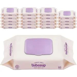 베베숲 트러스트 물티슈 캡형 80매 x20개 대용량 위생티슈 휴대용