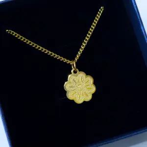 샤이니유 행운 클로버 치매목걸이 어르신 써지컬스틸 각인