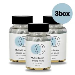 캔틴나인 멀티비타민 서퍼데이 에너지 1100mg x 60정, 3개