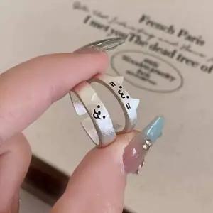 [골드스마일]귀여운 고양이 강아지 반지 커플링 주얼리 선물 우정