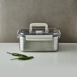 [본사직영] 락앤락 숨쉬는 스텐 김치통 직사각 5.3L 2P (LST831B)