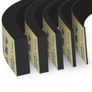 고무 자체 접착 스폰지 씰 스트립 단면 EVA 블랙 폼 충돌 방지 가스켓 폭 10 50mm 두께 1 5mm