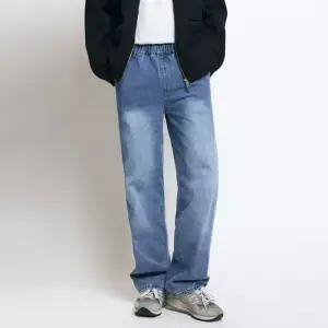 남자 남성 밴딩 빅사이즈 28~42 데님팬츠 플로우 세미와이드 청바지