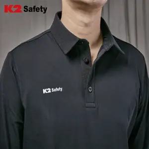 K2 세이프티 TS-F2201 긴팔 카라 티셔츠 나일론 활동성 좋은 간절기 티셔츠