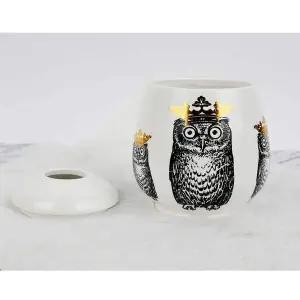 [골드스마일]앤틱 부엉이 도자기 휴지 케이스 거실 안방 티슈 티슈보관함
