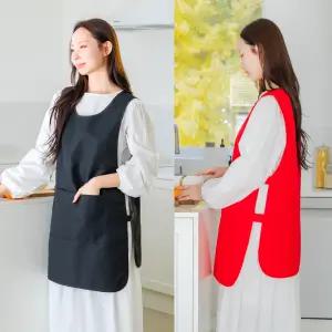 주머니 원피스 앞치마 생활방수 찍찍이 요양보호사 주방 단체 유니폼 50장이상 인쇄무료
