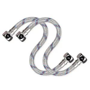 (60cm X 2개) 세면기 고압 호스 수도연 결관 호스 세면대 부속/수도/부품/수전/양변기/연결/호수/연장/연결