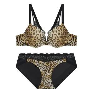 [게스언더웨어](강남점)레오파드 레이스포인트 와이어브라+팬티세트BR(GDWBR921/BP921)