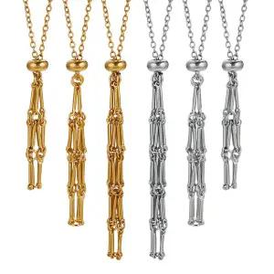 남녀공용 스테인리스 스틸 네트 케이지 목걸이 포켓 조절식 펜던트  스톤 컬렉션 1 개