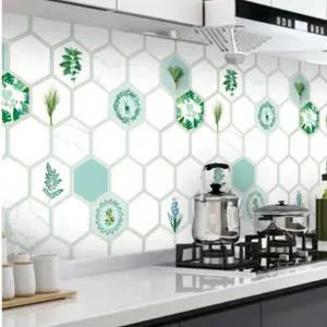 예쁜 주방시트지 타일 칼라 디자인벽지 그림 방수 접착식