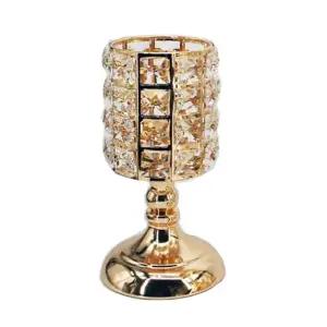 (골드) 스퀘어 크리스탈 촛대/캠핑/양초/홀더/티라이트/홀드/캔들/용기/향초/그릇/오브제/받침/예쁜/성당