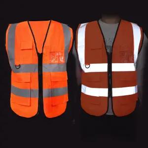 5-6 안전 조끼 주황 2XL 신호수 야광 조끼 반사 망사