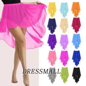 [드레스몰] 시시폰 스커트 힙커버 발레 무용 밸리 댄스복 방송 줌바