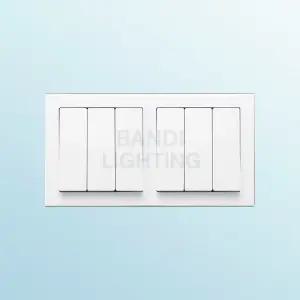 나노 유로 중6구 스위치 융스타일 유럽형 사각 전기 전등 조명 매입