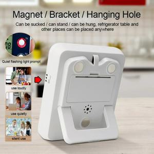 디지털 주방 타이머 3 채널 카운트 업/다운 레벨 볼륨 알람 시계 LCD 디스플레이 음소거 공부용 깜박임