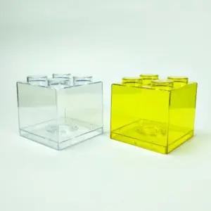 답례품 돼지 미니 블럭 저금통 팬시 투명 사각