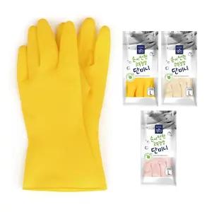 손이 편한 단미니 고무장갑 10개입/고무/장갑/주방/라텍스/양손/세차/노란/작업용/주방용/짧은/청소/천연