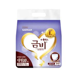 금비 플러스 팬티 대형 (10매x8팩)성인용기저귀