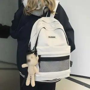 [하프클럽/]망사포켓 캐주얼 백팩 남녀 직장인 가방 여행배낭