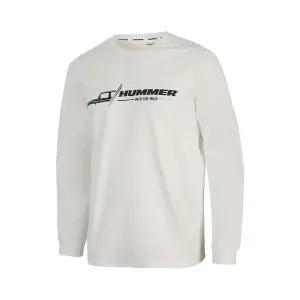 험머 남성 소로나 긴팔 기능성 기모 티셔츠 화이트
