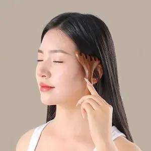 원목 갈고리형 마사지 괄사 빗 우드 두피 전신 혈자리 림프순환 마사지기