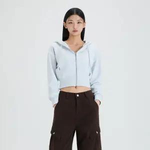 미쏘 크롭 후드 집업_MIWCMFT31A