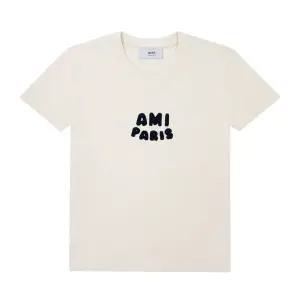 [아미] AMI UTS075 726 136 PARIS FRANCE 크로셰 로고 공용 반팔티